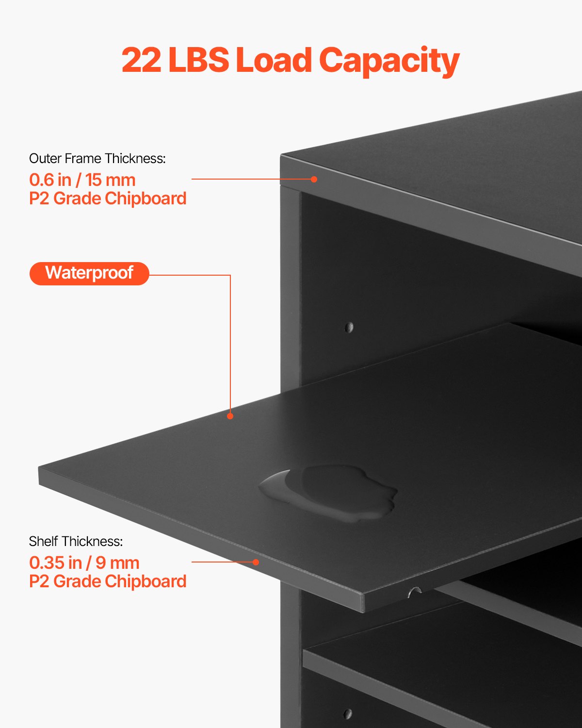 VEVOR Literature Organizer Document Tray with 36 Compartments & Adjustable Shelves, File Sorter Letter Tray Document Storage Made of Medium Density Fiberboard, Storage for Office Classroom Gray