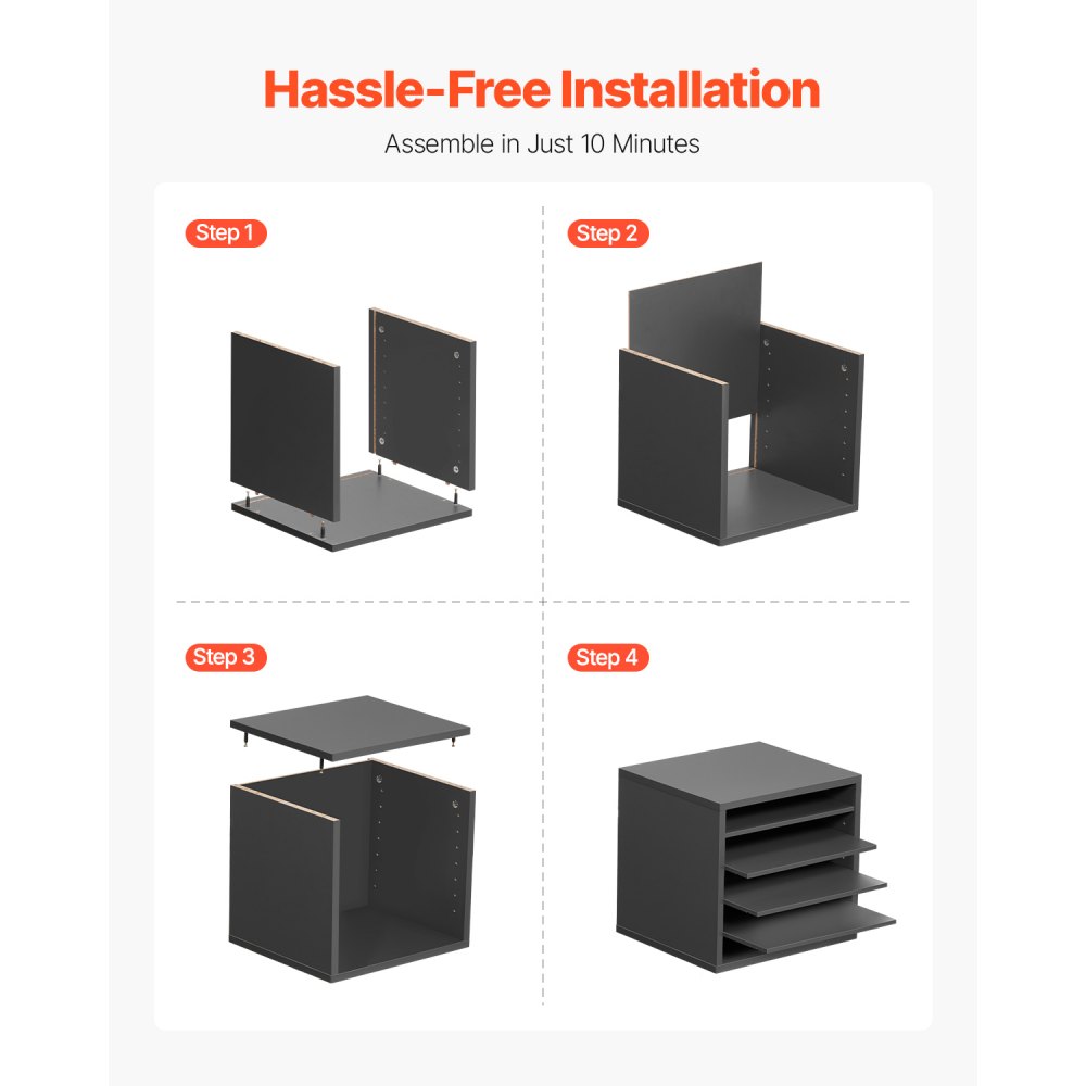 VEVOR Literature Organizer Document Tray with 5 Compartments & Adjustable Shelves, File Sorter Letter Tray Document Storage Made of Chipboard and MDF, Storage for Office Classroom Gray