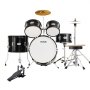 VEVOR Schlagzeugset für Kinder, 5-teilig, Anfänger-Schlagzeugset mit Bass-Toms, Snare, Standtrommel, verstellbarem Thron-Becken, Hi-Hat-Pedal und zwei Paar Drumsticks, für Kinder, schwarz