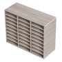 VEVOR 27 Compartments Wood Literature Organizer, Adjustable Shelves, Medium Density Fiberboard Mail Center, Office Home School Storage for Files, Documents, Papers, Magazines, Grey