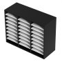VEVOR 27 Compartments Wood Literature Organizer, Adjustable Shelves, Medium Density Fiberboard Mail Center, Office Home School Storage for Files, Documents, Papers, Magazines, Black+White