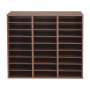 VEVOR Wood Literature Organizer 27 Compartments Office Mailboxes Brown, Countertop Literature Sorter for Files Documents Papers, with Adjustable Shelves, for Office, Home, Classroom Organization