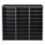 VEVOR Dokumentenablage Holz Schreibtisch Organizer mit 27 Fächern Schwarz, Ablagefach für Standard-A4-Dokumente Akten & Papiere, mit Verstellbaren Einlegböden für Büro, Zuhause & Klassenzimmer, MDF