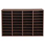 VEVOR Wood Literature Organizer 36 Compartments Office Mailboxes Brown, Countertop Literature Sorter for Files Documents Papers, with Adjustable Shelves, for Office, Home, Classroom Organization