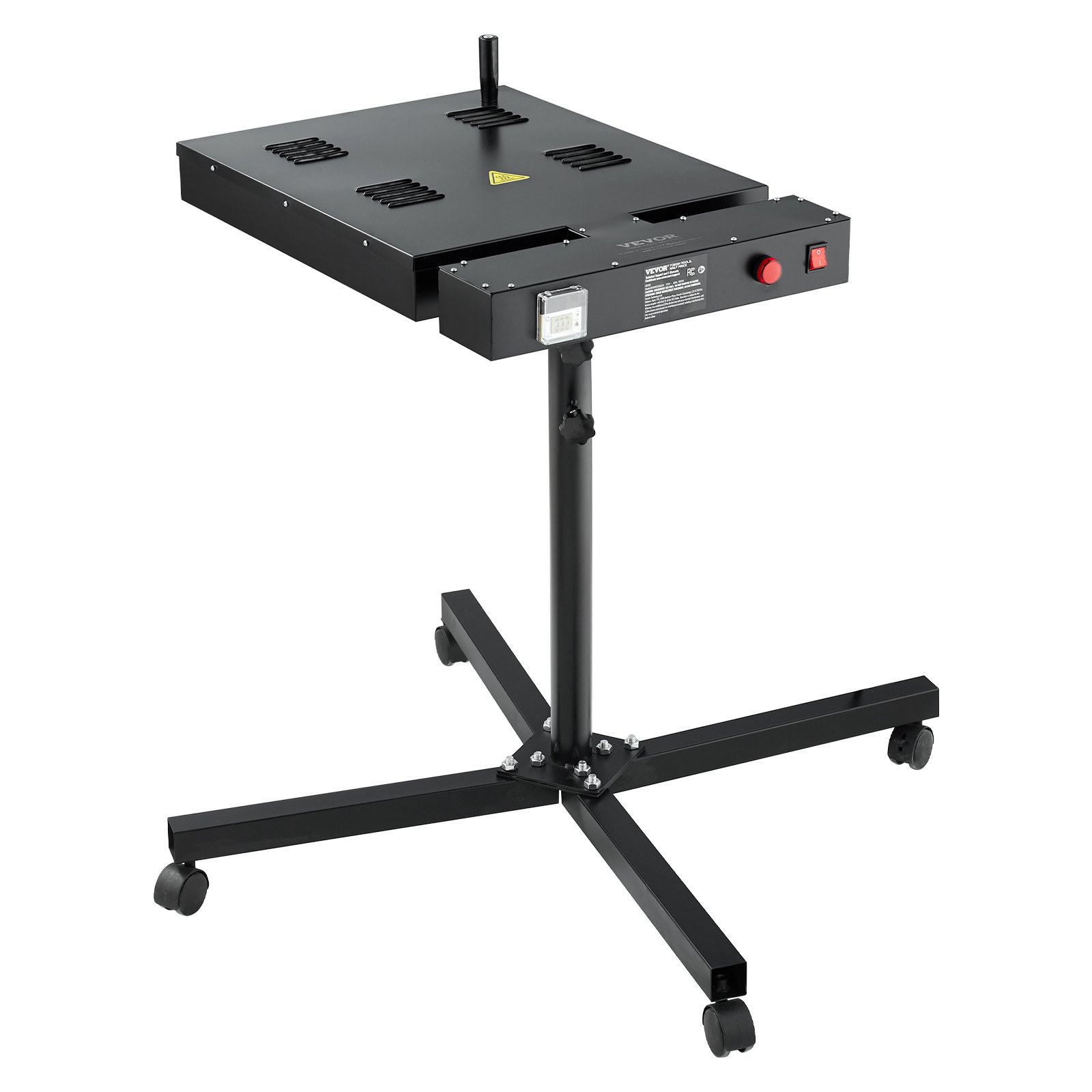 VEVOR Rapid Dryer for Screen Printing, 41 x 41 cm, 0-750 ℉ Temperature Control, High-Performance Screen Printing Dryer with Height-Adjustable Stand, 360° Rotation, T-Shirt Curing Machine