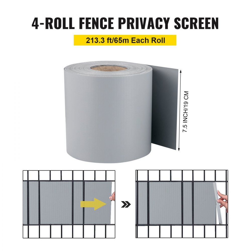Vevor Balkon Sichtschutz Sichtschutz S Trip Zaun 4 Rollen 65 Mx19 Cm Pvc Zaun