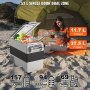 VEVOR 12 V Autokühlschrank Auto Kühlbox, Tragbarer 52-Liter-Gefrierschrank mit zwei Zonen & Griff, Einstellbarer Bereich von -20~10 ℃, Kompressorkühler Lkw Boot Outdoor Camping