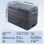 VEVOR Autokühlschrank, tragbarer 32 L Gefrierschrank mit zwei Zonen, 12 V Autokühlschrank, einstellbarer Bereich von -4℉ bis 68℉, 12/24 V DC und 100-240 V AC-Kompressorkühler für Camping, Wohnmobil