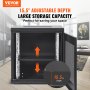 VEVOR 12U Netzwerk-Serverschrank zur Wandmontage, 39,4cm/15,5'' tief, Server-Rack-Schrankgehäuse, max. 200 lbs. Bodenmontierte Ladekapazität, mit abschließbaren Türseitenwänden, für IT-Geräte, A/V-Geräte