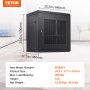 VEVOR 12U Netzwerk-Serverschrank zur Wandmontage, 14,8" tief, Server-Rack-Schrankgehäuse, max. 90kg/200 lbs. Bodenmontierte Ladekapazität, mit abschließbaren Türseitenwänden, für IT-Geräte, A/V-Geräte