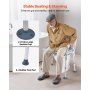 VEVOR Nachttoilettenstuhl 227 kg belastbar, Toilettensitzerhöhung mit gepolsterter Sitzfläche & Rückenlehne, abnehmbarer 5 L Eimer, höhenverstellbarer Toilettenstuhl für Senior Erwachsene