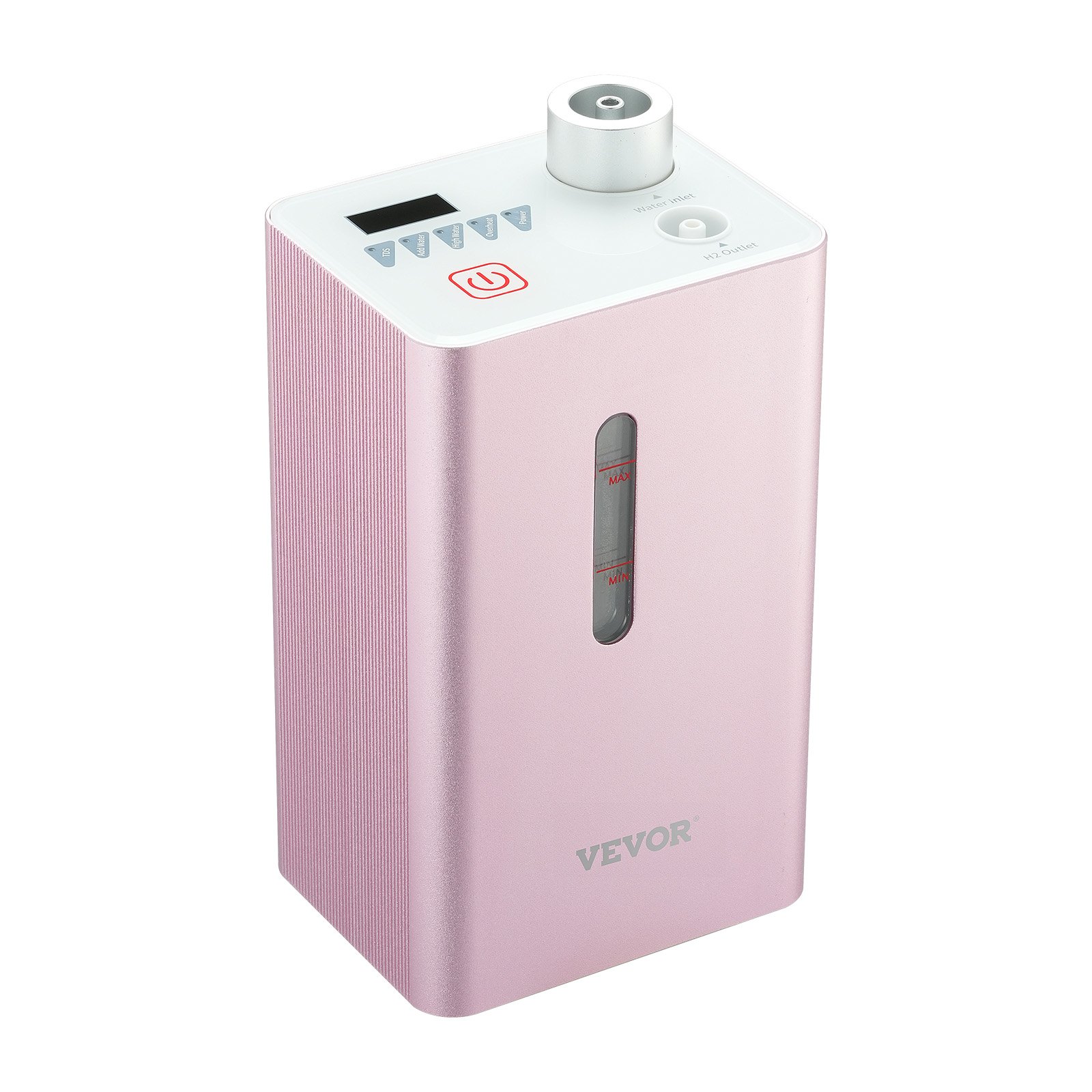 VEVOR Wasserstoff Inhalationsgerät, 99,99 % hochreiner Wasserstoff-Inhalator, HO-getrennter 180 ml/min (120 H+60 O) mit zwei Anschlüssen, wasserstoffreicher Wassergenerator für unterwegs