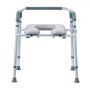 VEVOR Toilettenstuhl Nachtstuhl mit Gepolsterter Sitzfläche & Armlehnen, 7-stufig höhenverstellbar, 5,8 L Abnehmbarer Eimer, Einfach zu Montieren, 158 kg Fassungsvermögen, Erhöhter Toilettensitz
