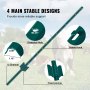 VEVOR 4 Fuß Zaunpfosten, 10er-Pack T-Pfosten Hochleistungs-Zaunpfosten aus Metall, stabile Zaunpfähle aus Stahl für Gartenhof, Rasen, Bauernhöfe und Maschendrahtzäune im Freien, grün
