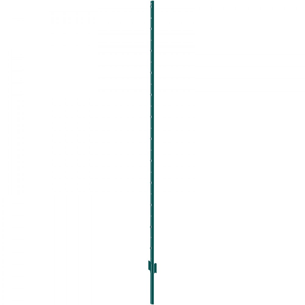 VEVOR 7 Foot Fence Posts, 10-Pack T-Posts Heavy-Duty Metal Fence Posts, Sturdy Steel Fence Stakes for Garden Yards, Lawns, Farms and Outdoor Chain Link Fences, Green