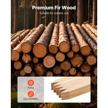 VEVOR Holzpfähle, 25 Stk. 12,7x38,1x914,4 mm Holzpflöcke, Holzpfosten mit scharfer Spitze, Zaunpfähle aus Tannenholz, Wegweiser für Schlammzäune, Hinterhofbegrenzungen, Grundlinien