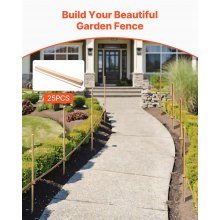 VEVOR Holzpfähle, 25 Stk. 17,53x12,7x1219,2 mm Holzpflöcke, Holzpfosten mit scharfer Spitze, Zaunpfähle aus Tannenholz, Wegweiser für Schlammzäune, Hinterhofbegrenzungen, Grundlinien