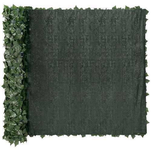 VEVOR Knstliche Hecke 150 x 300 cm Efeu Blatt Sichtschutz  Seidenstoff-Bltter PE-Trger Kunststoff-Rahmenmaterial Sichtschutzgitter  mit Blttern ...