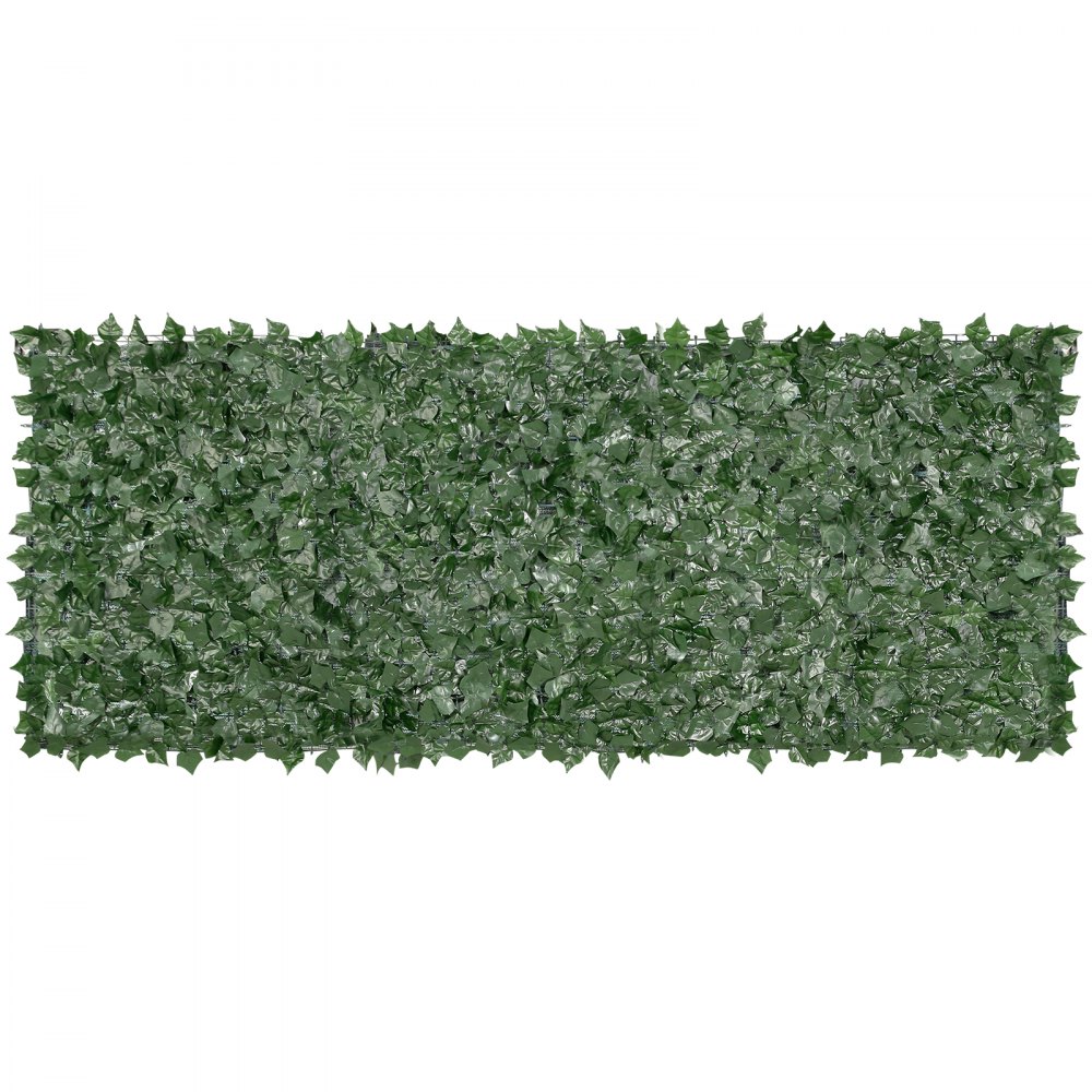 VEVOR Künstliche Hecke 249 x 99 cm Efeu Blatt Sichtschutz Seidenstoff-Blätter PE-Träger Kunststoff-Rahmenmaterial Sichtschutzgitter mit Blättern Pflanzenwand Zaun Ideal für Garten Terrasse Balkon