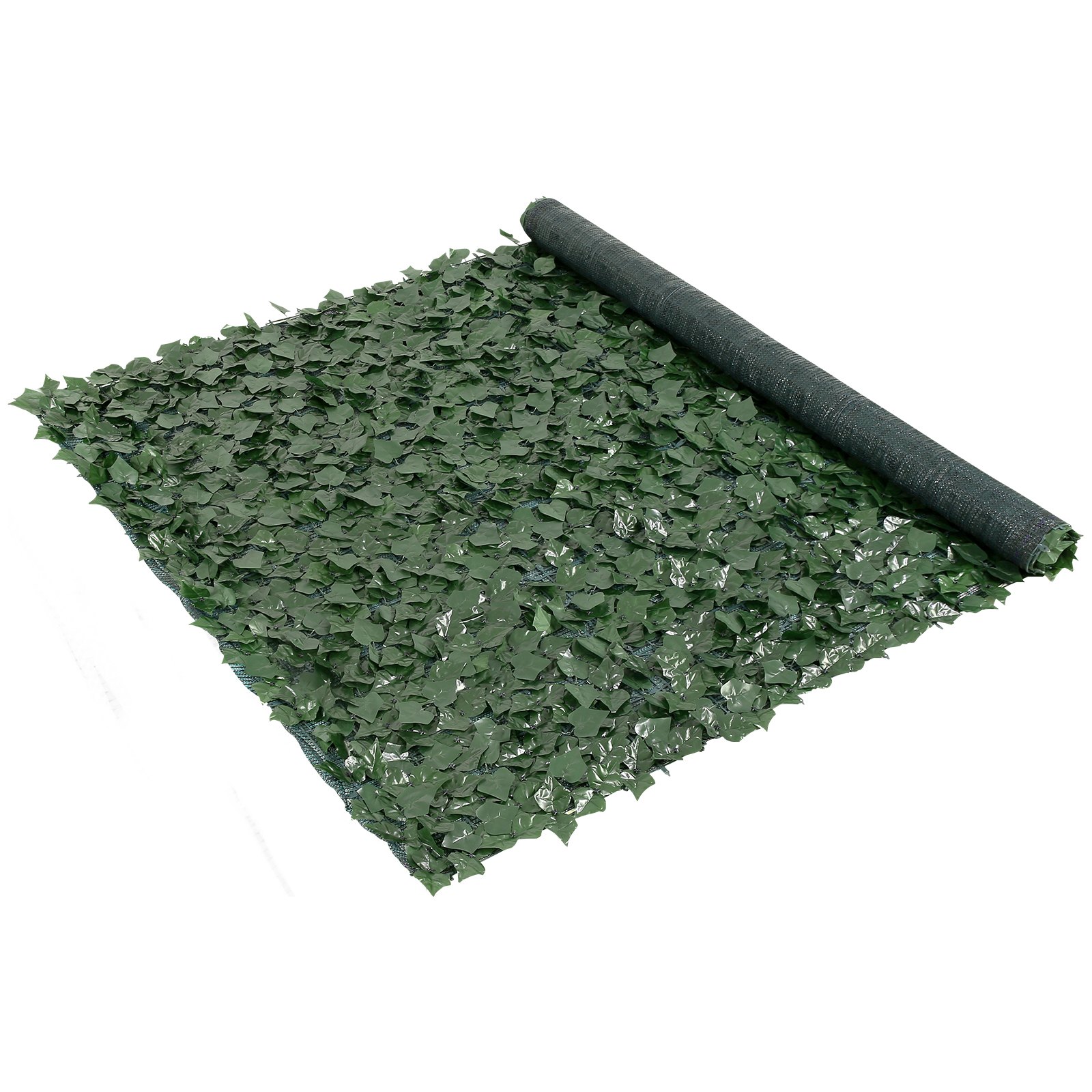 VEVOR Sichtschutzzaun aus Efeu, 1500 x 2490 mm, Sichtschutz, Efeuzaun mit Netzgeweberückseite und verstärkter Verbindung, künstliche Hecken mit Weinblättern als Dekoration für Garten, Hof, Balkon
