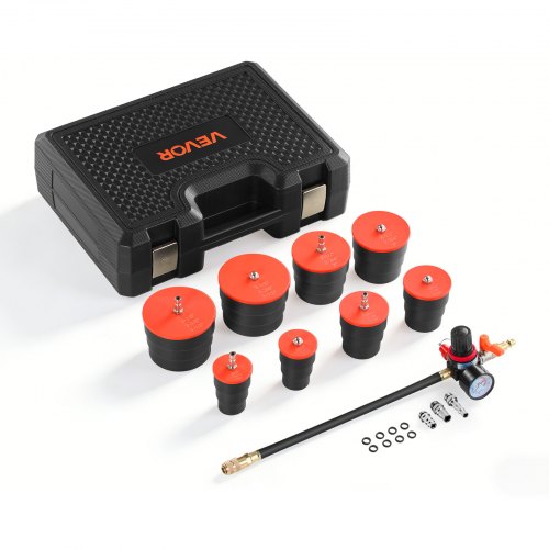 VEVOR  Turbo Ladedruck Lecktester Set 0–80 PSI Prüfset für Turbo System Leckagen mit 4 Paar Gestuften Adaptern 1-3/8 bis 3-1/2 Zoll inkl Luftanschlüssen zur Ladeluftkühler und Ansaugrohr Prüfung