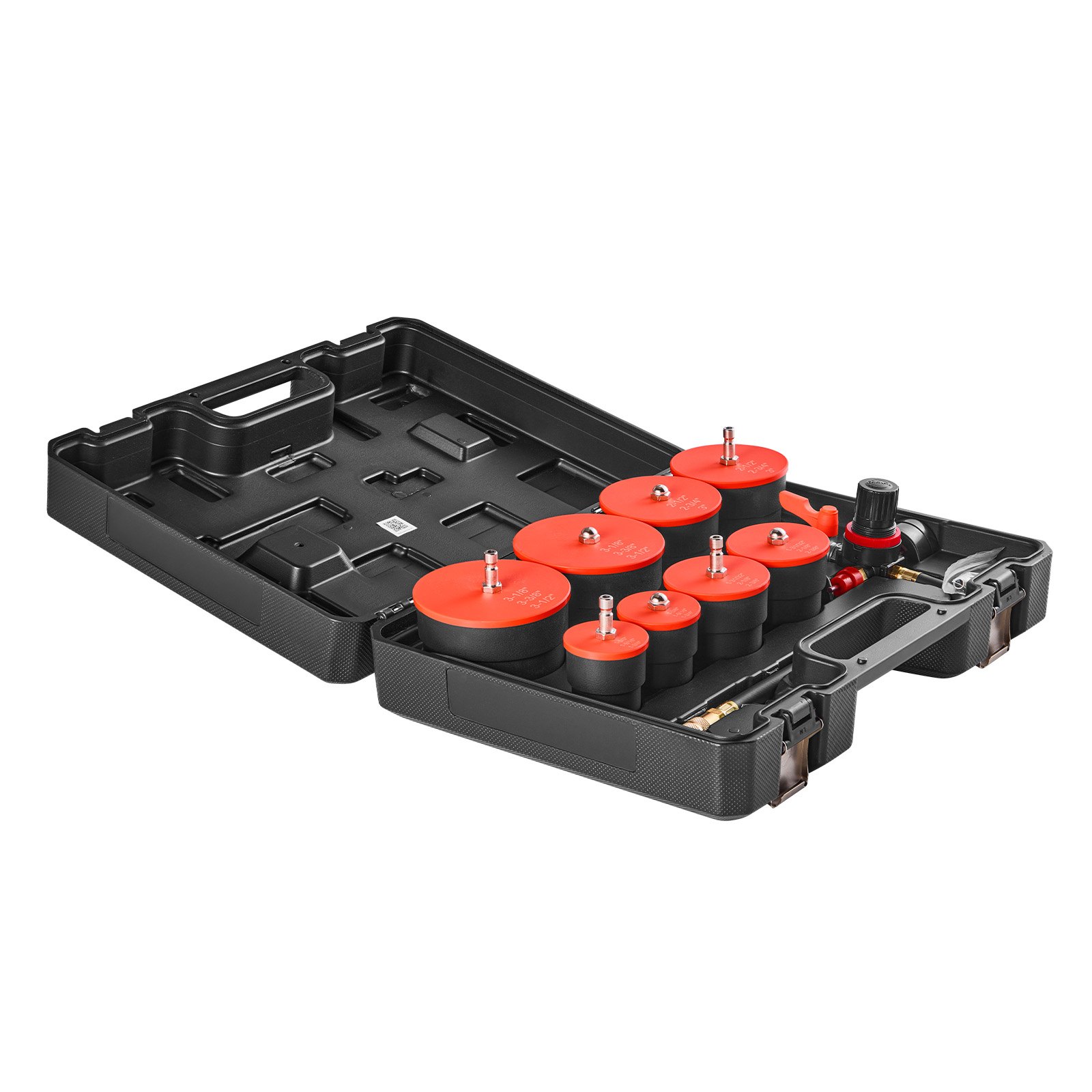 VEVOR  Turbo Ladedruck Lecktester Set 0–80 PSI Prüfset für Turbo System Leckagen mit 4 Paar Gestuften Adaptern 1-3/8 bis 3-1/2 Zoll inkl Luftanschlüssen zur Ladeluftkühler und Ansaugrohr Prüfung