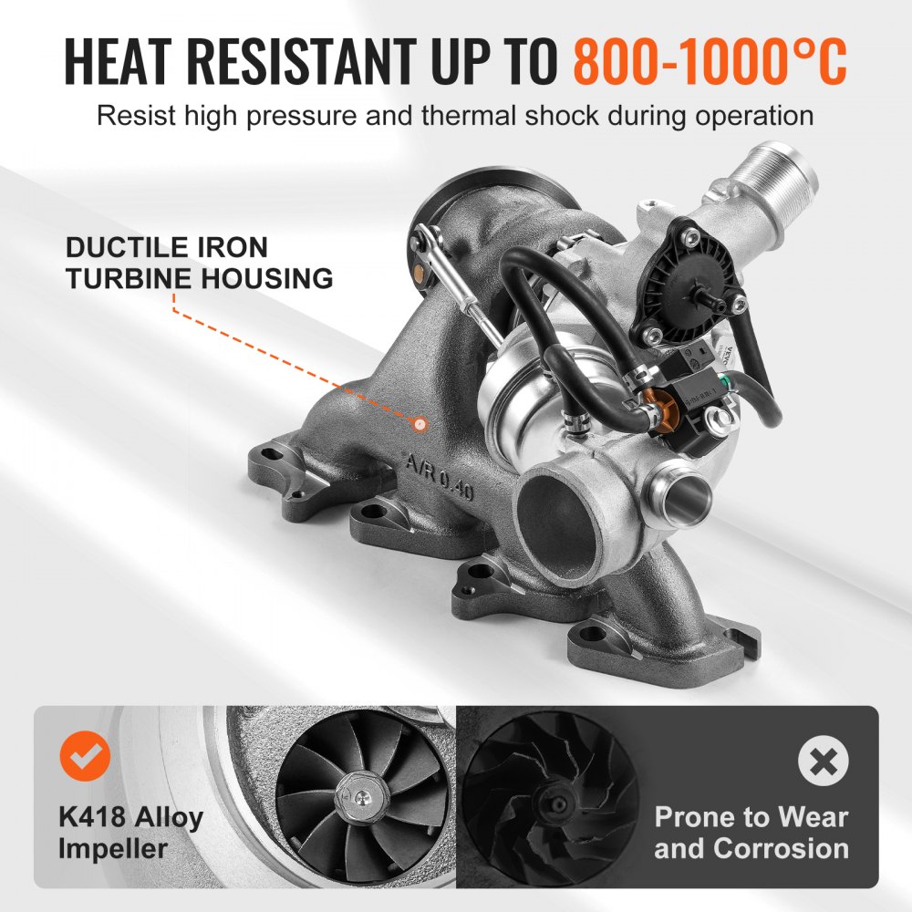 VEVOR Kompletter Turbolader mit Dichtungssatz und Magnetventil, Turbolader kompatibel mit GM (Chevy) Cruze 2011-2015 / Sonic 2012-2020 / Trax 2013-202 /  Buick Encore 2013-2021