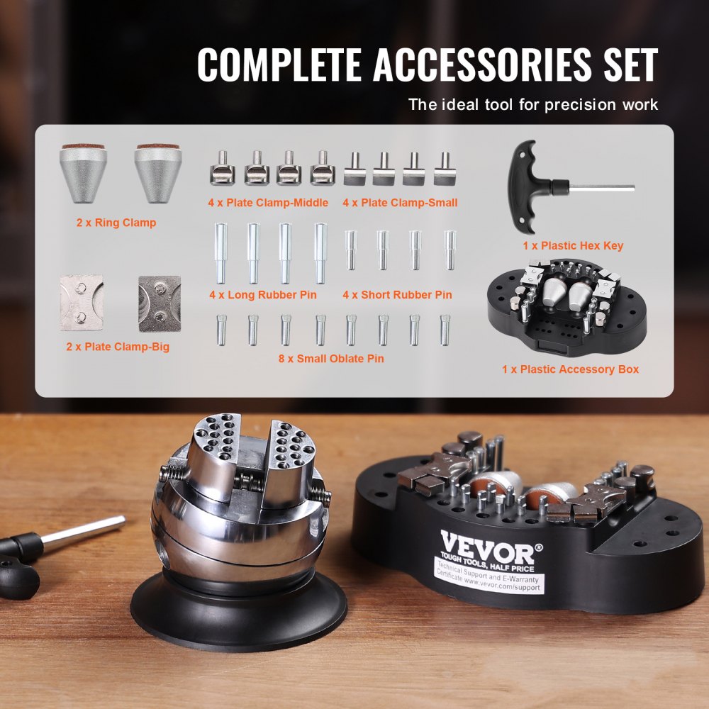 Block Ball Vise  mit 30 PCs, Engraving Block Einstellgerät Durchmesser 78 mm, Block Ball Vise Engraving Diamanten Voller Satz, Ball Befestigung und Gummibasis (GRS)