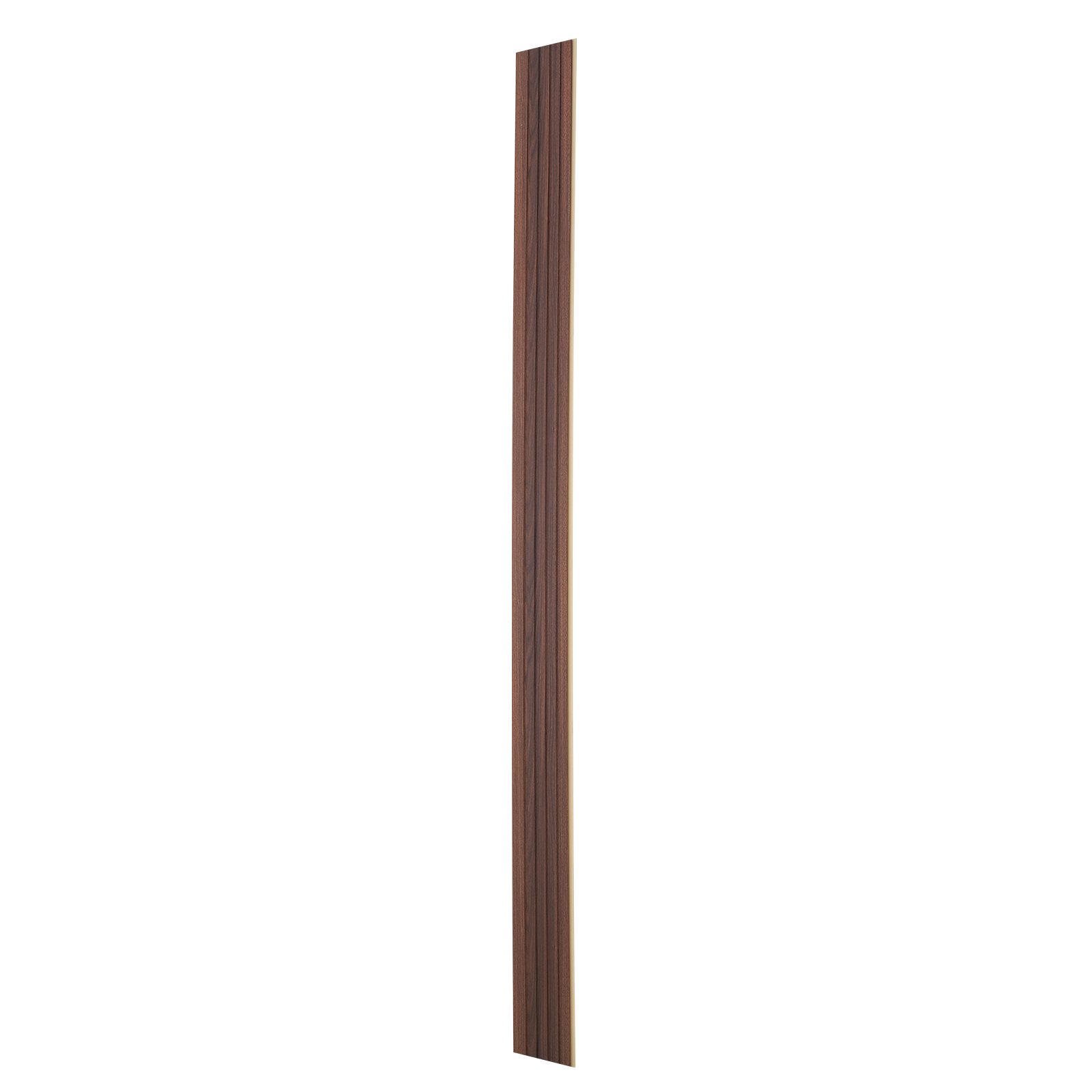 VEVOR Akustikpaneele 8er-Set, Akustikplatten, 2450x166mm, WPC-Akzent-Wandpaneele aus Holz für moderne Innenwände, Wandpaneele in Holzoptik für stilvolles Dekor & Geräuschreduzierung, dunkles Teakholz