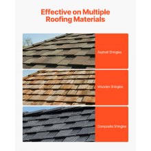 VEVOR Schindelschaufel, 1 Stk., Schindelentferner mit D-Griff, Dachtrenner aus hochhartem 45#-Stahl, Schieferabzieher, leichtes Werkzeug zum einfachen Abreißen von Dachpappe & Nägeln, Orange