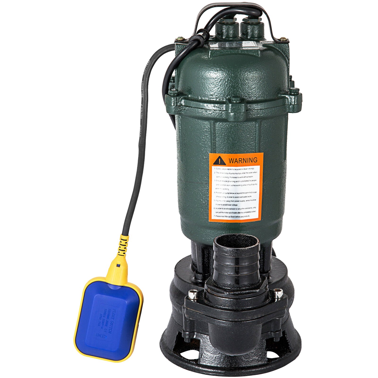 0,5 Kw Schmutzwasserpumpe Fäkalienpumpe ø50mm Güllepumpe Abwasserpumpe Hot