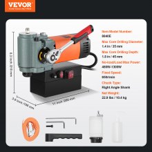 VEVOR Magnetbohrmaschine Kernbohrmaschine 1300W Low Profile Kernbohrgerät 35mm