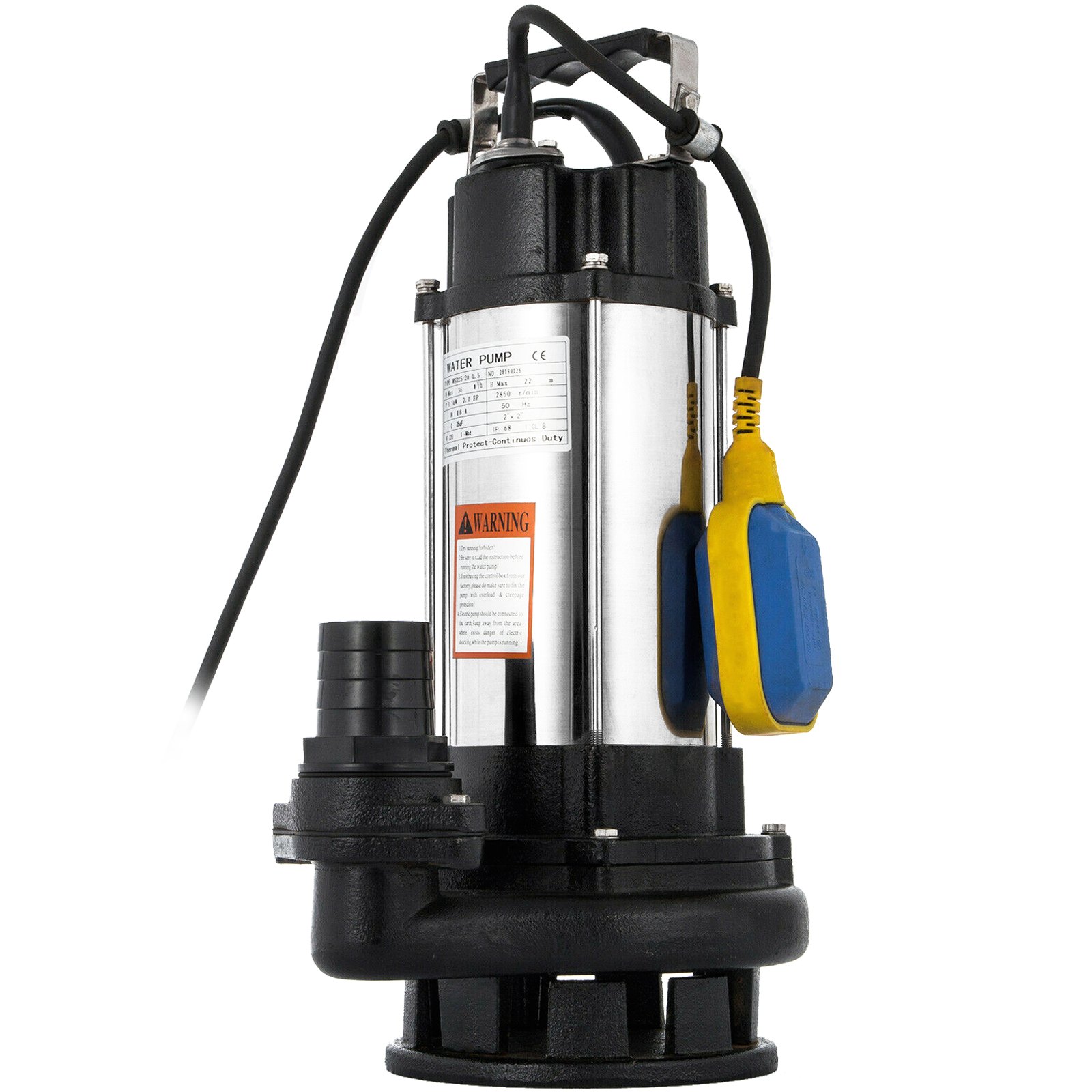 Vevor Edelstahl Schmutzwasserpumpe Tauchpumpe 1500w 36000 L/h