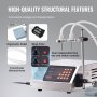 VEVOR Abfüllmaschine Doppeldüse mit unabhängigen Füllkanälen Flüssigkeitsabfüllmaschine 3,7 L/min Flaschenabfüllmaschine 34 x 26 x 14 cm Pastenfüllmaschine Edelstahl Füllmaschine Wein Milch usw.
