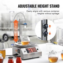 VEVOR Flüssigkeitsfüllmaschine, 30–15000 g Wiegekapazität, automatische Flaschenfüllmaschine, Abfüllmaschine, digitale Steuerung für Milch, Wasser, Öl, Wein, Getränke, Reinigungsmittel, Shampoo