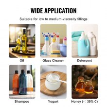 VEVOR Flüssigkeitsfüllmaschine, 30–15000 g Wiegekapazität, automatische Flaschenfüllmaschine, Abfüllmaschine, digitale Steuerung für Milch, Wasser, Öl, Wein, Getränke, Reinigungsmittel, Shampoo