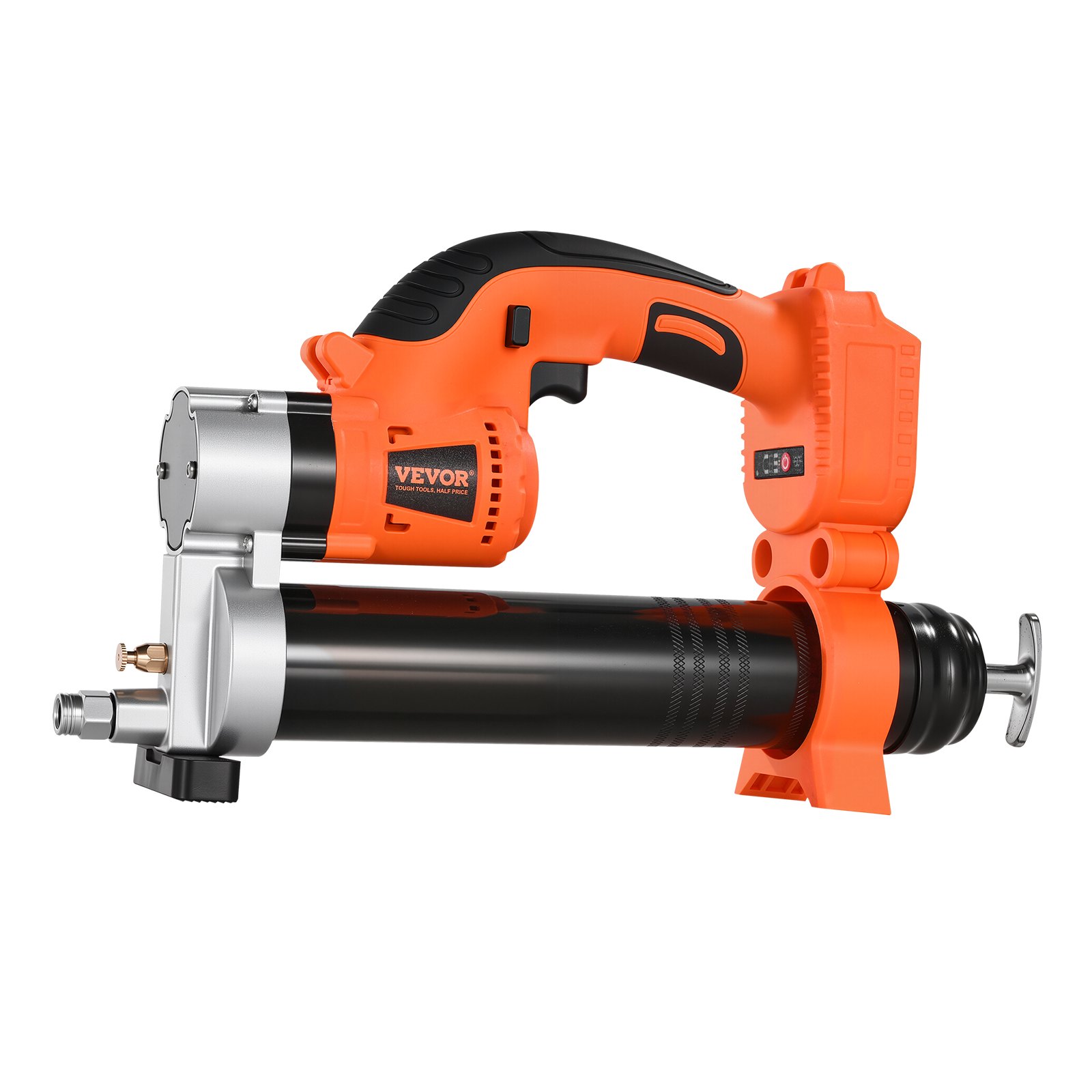 VEVOR Akku-Fettpresse, 55 MPa, Einhandfettpresse mit LED & 90 cm Schlauch, 20 V Akkubetrieb & Auslöser, Kompatibel mit 18V Makita-Akkus, zum Schmieren von Fahrzeugen oder Maschinen (Nur Werkzeug)