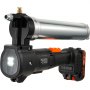 VEVOR 20V Akku Fettpresse 500g Schmierpresse 10.000PSI Arbeitsdruck Elektrische Fettpresse 125g/min Ölfördermenge inkl. 2x 2.0Ah Akkus, Φ9x990mm Schlauch und Schnellladegerät Universal Grease Gun