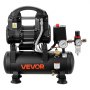 VEVOR 0,75 KW Druckluftkompressor, Ölfreier Kompressor mit 6 L Lufttank, Flüsterkompressor mit 71 L/min bei 6,2 bar & Max. 8 bar, Stabiler Luftkompressor Fußpolstern & Griff für Werkstatt Heimwerker