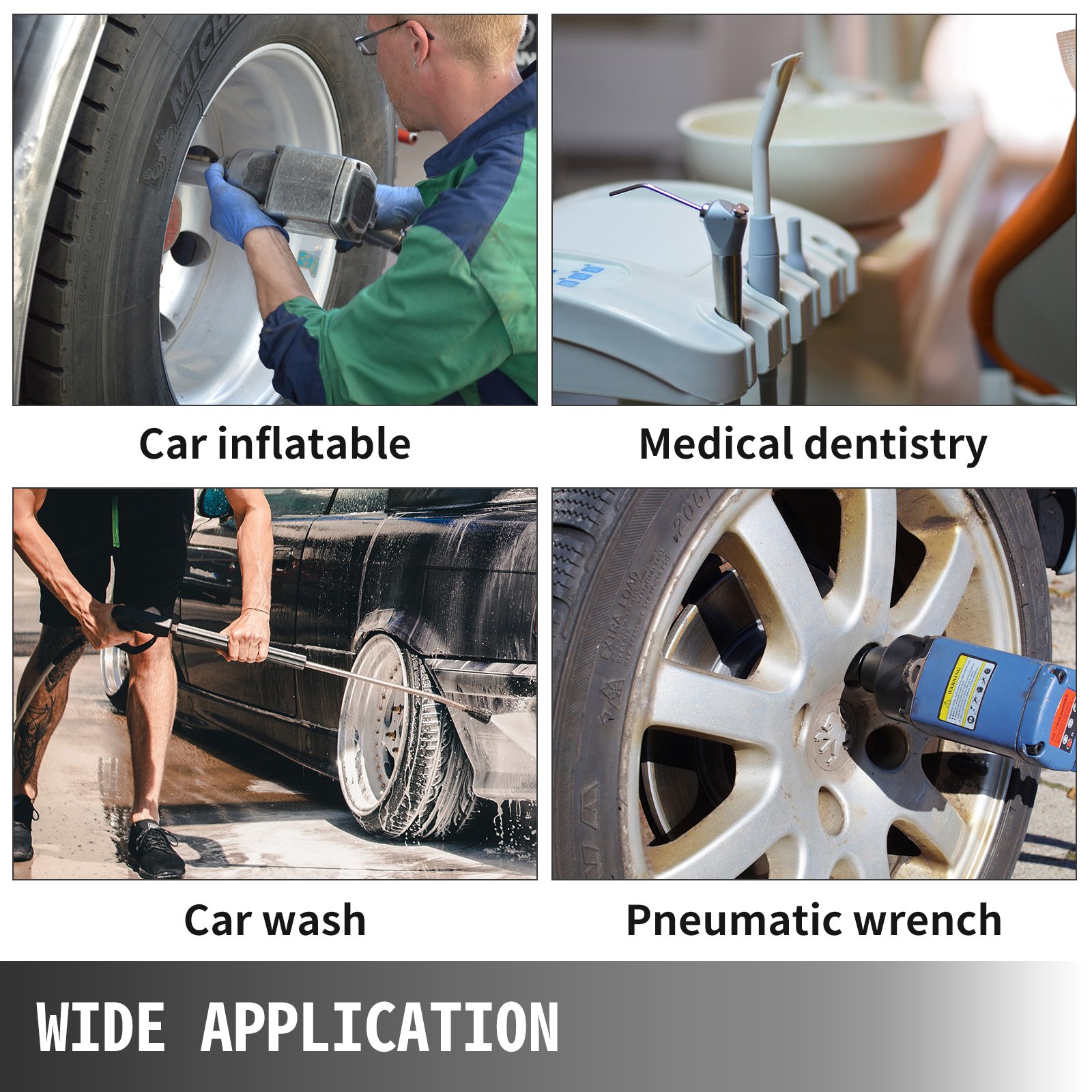 Vevor Flüster Kompressor ölfrei Luftkompressor 25l Leise Komplettes Zubehör