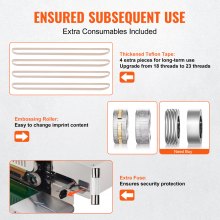 VEVOR 600W Kontinuierlich Versiegelungsmaschine Siegelmaschine Sealer Horizontal