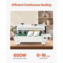 VEVOR 600W Kontinuierlich Versiegelungsmaschine Siegelmaschine Horizontal 6–12mm