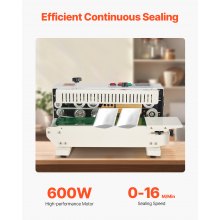 VEVOR Kontinuierliche Versiegelungsmaschine Siegelmaschine Sealer 100mm Förderbandbreite