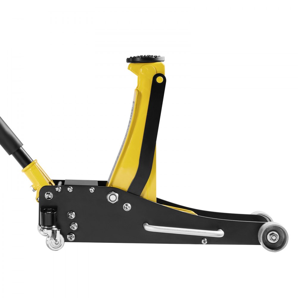 VEVOR Rangierwagenheber Wagenheber mit niedrigem Profil & 360° Rollen 2,5 t, Doppelkolben-Schnellhubpumpe, 95–475 mm Hubhöhe, hydraulische Wagenheber für kompakte SUVs Gelb + Schwarz