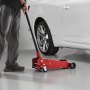 VEVOR Hydraulischer Rangierwagenheber 3 t Tragkraft, Flacher Wagenheber aus Stahl mit Einkolben-Schnellhubpumpe, Autoheber für Sportwagen SUVs Pickups, 13–50 cm Hubbereich, Rennwagenheber Rot