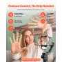 VEVOR Gimbal-Stabilisator für Smartphone, 3-Achsen-Stabilisierung, KI-gestützter Tracking-Fülllicht, Stativ, automatischer Verfolgung, tragbarer, faltbarer Stabilisator für Videoaufnahmen