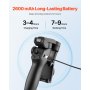 VEVOR Gimbal-Stabilisator für Smartphone, 3-Achsen-Stabilisierung, mit Gesichts-/Objektverfolgung, Stativ, tragbarer und faltbarer Handheld-Stabilisator für Videoaufnahmen, DC 3,5–4,2V