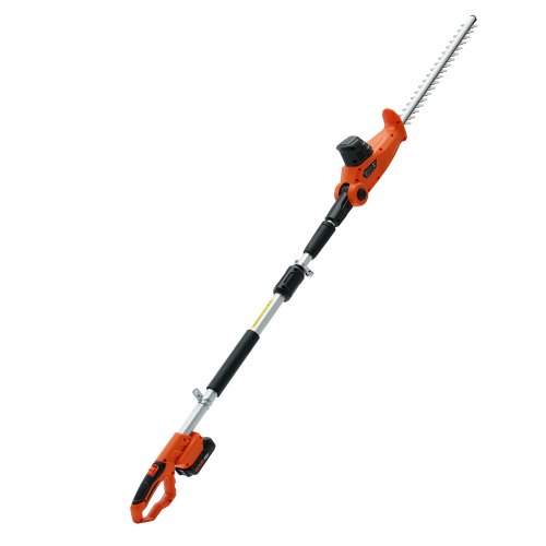 VEVOR Teleskop Heckenschere 20V Heckentrimmer Kupfermotor 17.500U/min Elektroheckenschere 46cm Klingenlänge 188–239cm Ausziehbar 16mm Schnittdurchmesser 30-150° Drehbar inkl.Schnellladegerät Akku