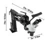 VEVOR Zoom Trinokulares Stereomikroskop WF10X 20mm Binokulares Stereo Säulenständer für Jewelry Tools (3.5X-90X) Mikroskop, Silbe, 1 Count (Pack of 1) Multi-Directional Microscope