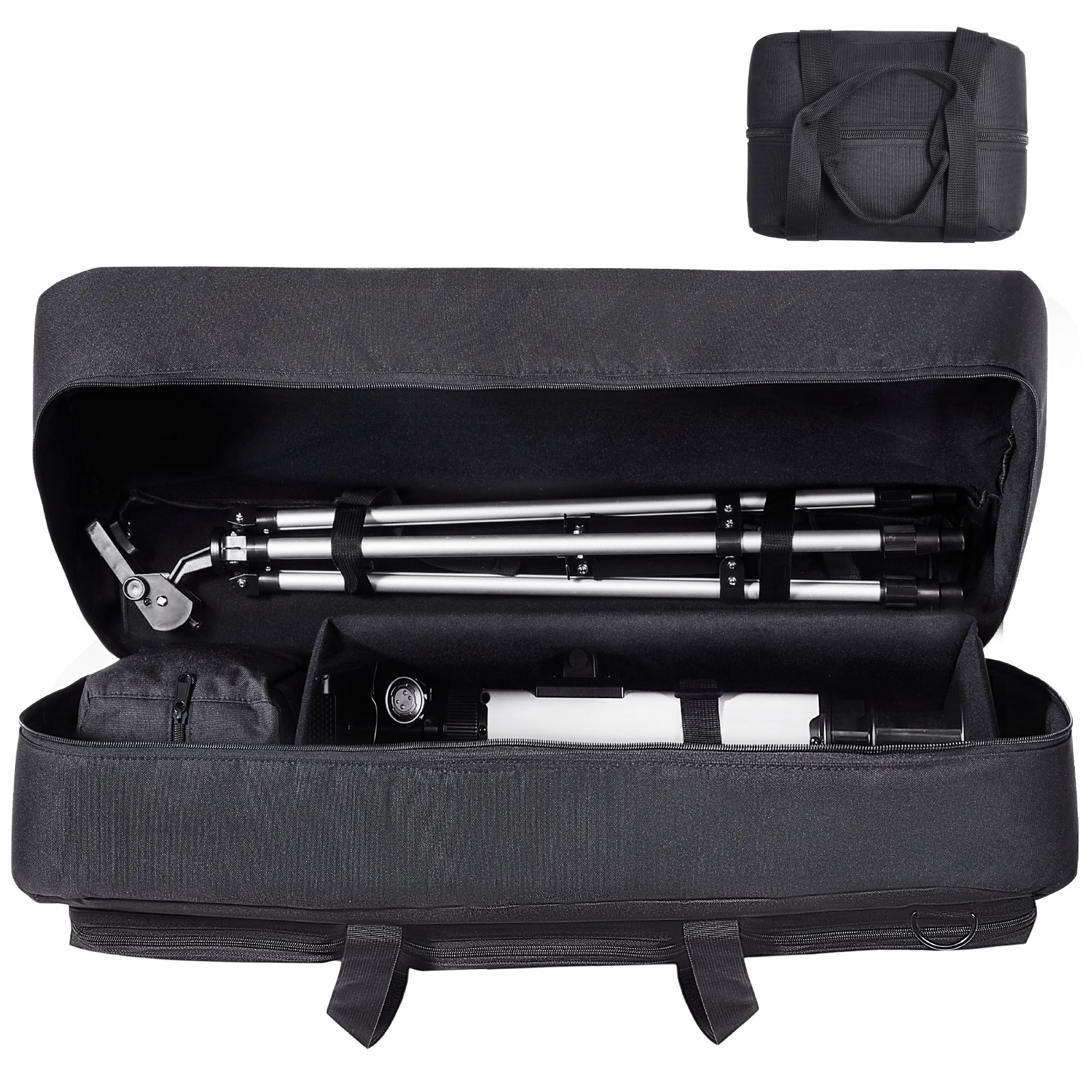 VEVOR Telescope Bag, 762 mm, Transport Bag for Telescopes with Fixed Buckles, Multiple Pockets & Removable Divider for Telescopes, Telescope Carrying Bag to Secure Optical Tube & Tripod